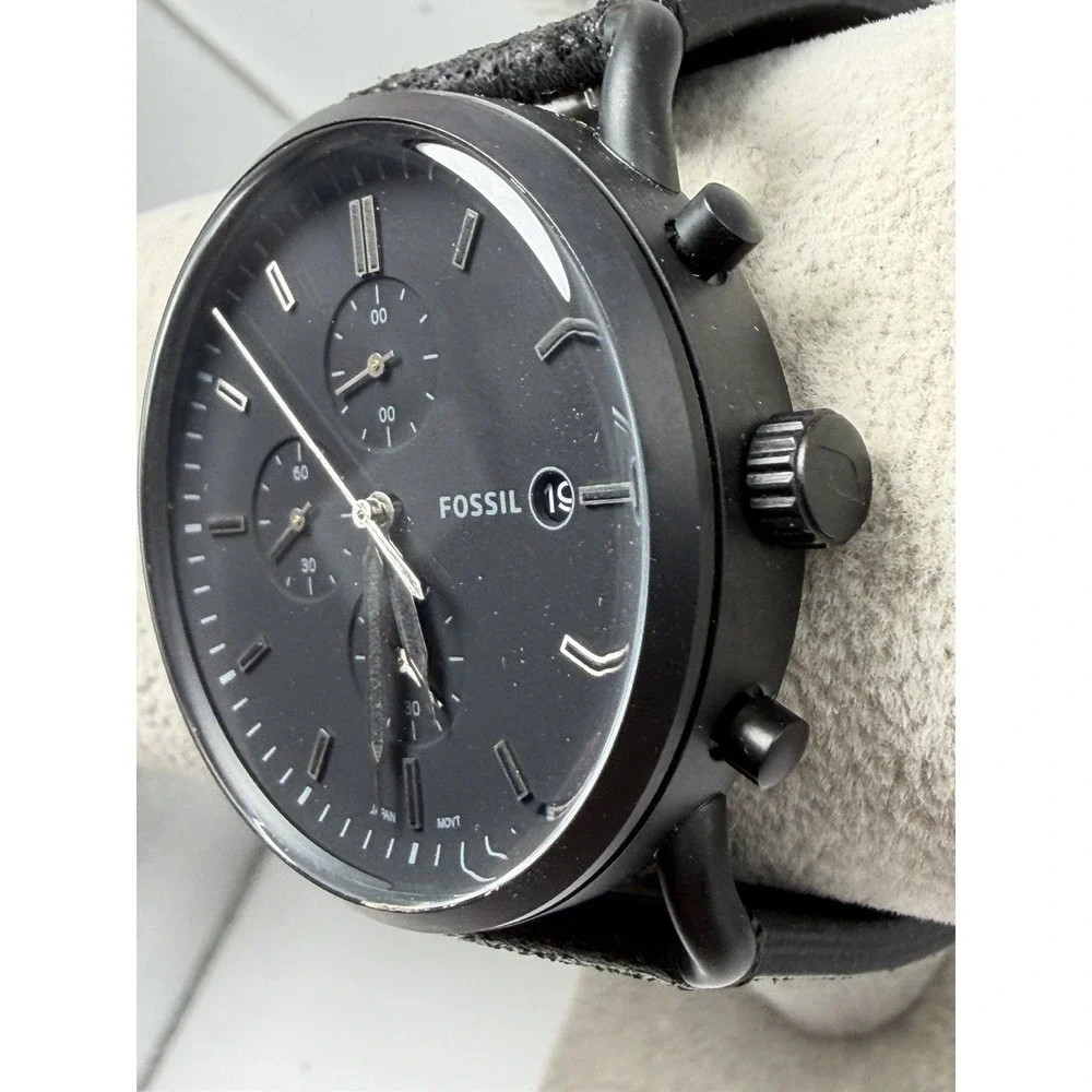 Fossil FS5504 New Battery Commuter Mens Chronograph Watch 42MM 8.5